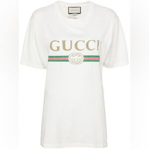 Gucci Graphic Print Crew Neck T-Shirt